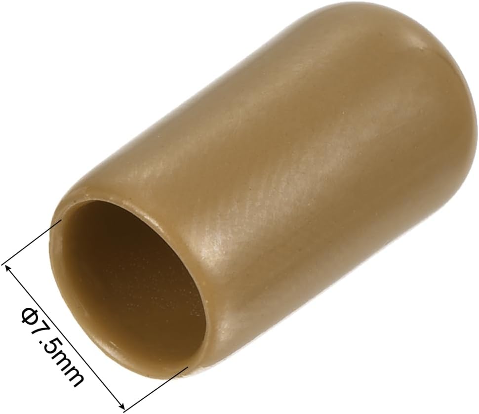 uxcell 20pcs Rubber End Caps 7.5mm ID Vinyl PVC Round Tube Bolt Cap Cover Screw Thread Protectors