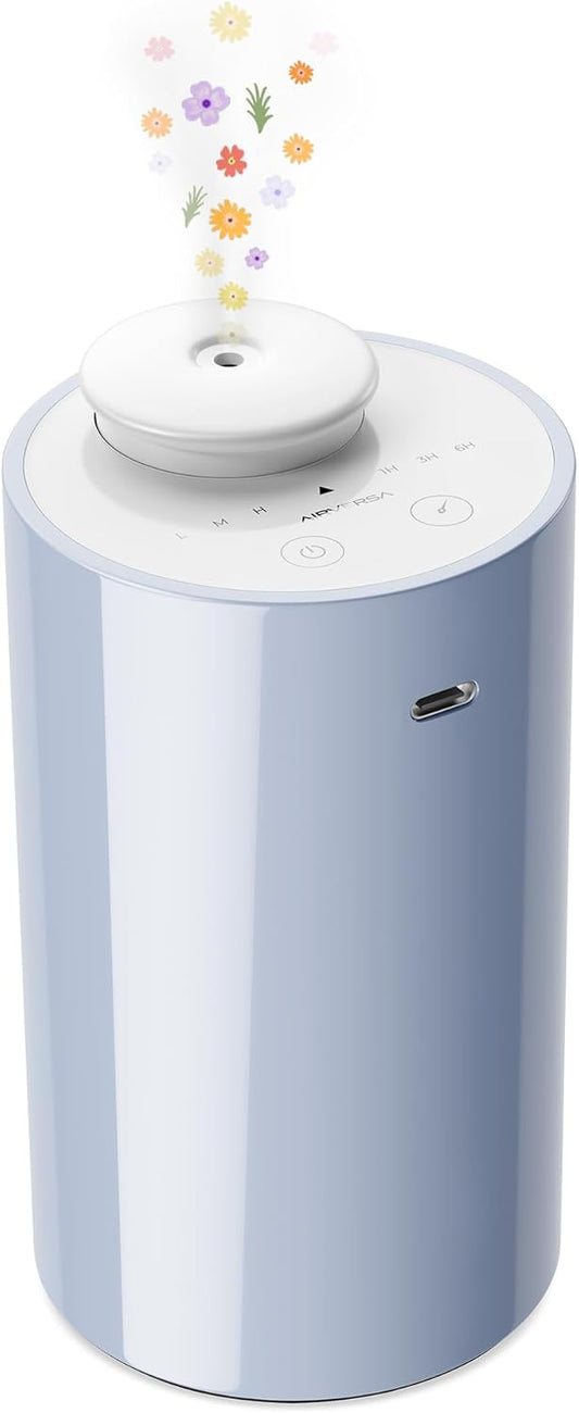 Waterless Diffuser for Essential Oil, Battery Operated Nebulizer, 0.7Fl.Oz./ 20mL Capacity, Mini