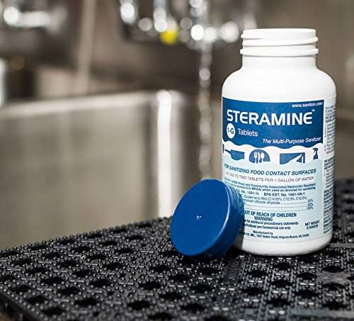 1 Bottle Steramine Sanitizer Tablets - Multi Purpose Steramine Sanitizing Tablets for Food Contact