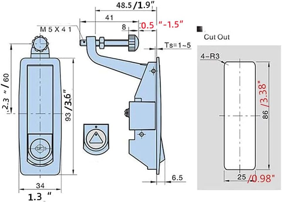 4Pcs Compression Latch Lock Trigger Latch Lock Zinc Alloy Adjustable Lever Hand Operated