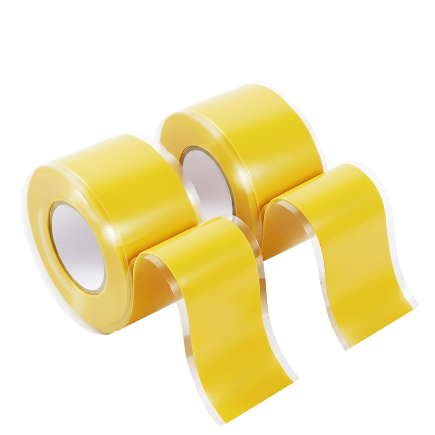 Self Fusing Silicone Tape 2 Rolls 1 in x 10' Yellow Waterproof Rescue Tape Rubber Leak Silicone