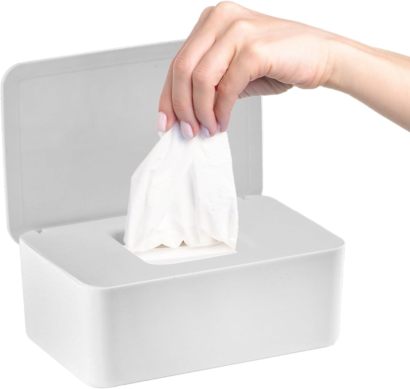 1 Pcs Diaper Wipes Dispenser, Refillable Wipe Container, Wipe Container with Sealing Design Lid
