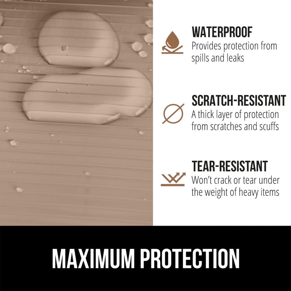 GORILLA GRIP DuraGuard Shelf Liner, Non-Adhesive Cabinet Liners for Kitchen Drawers, Shelves