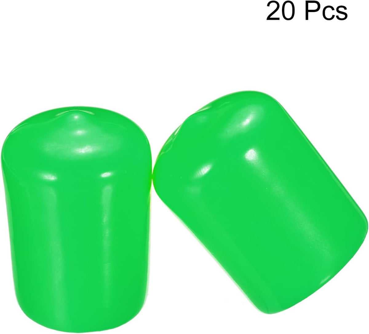 uxcell 20pcs Rubber End Caps 19mm(3/4") ID Vinyl PVC Round Tube Bolt Cap Cover Screw Thread