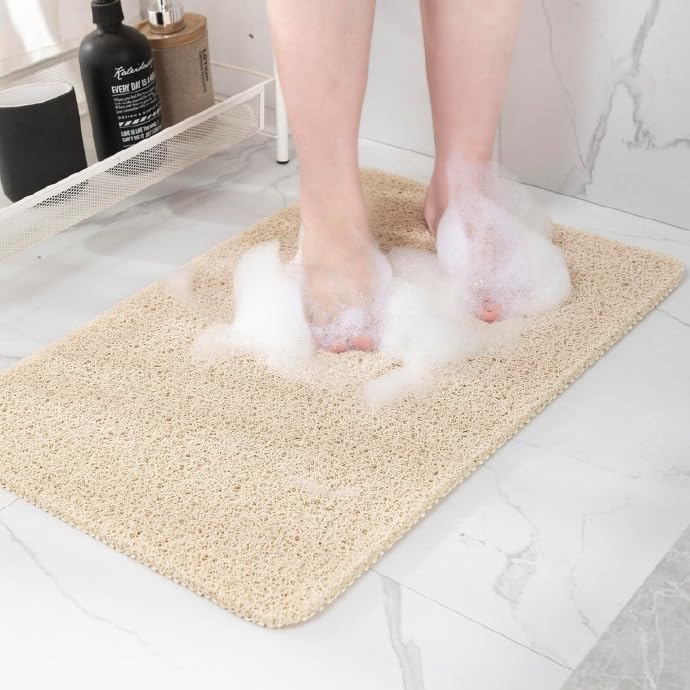Non-Slip Bathtub Mat, Anti Slip Shower Mat, Fast Drying Bathtub Mats, Foot Scrubber Mat, Anti Slip