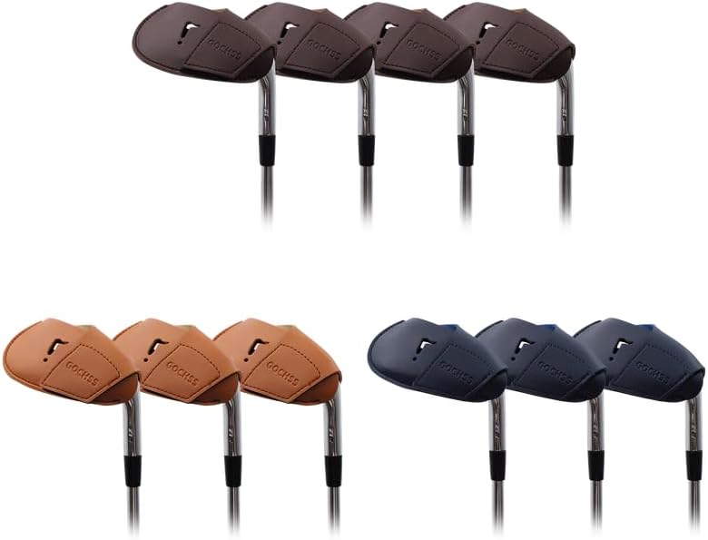 I Golf Iron Headcovers 10pcs PU Fit Both Right-Handed Clubs Golf Club Protector for Titleist