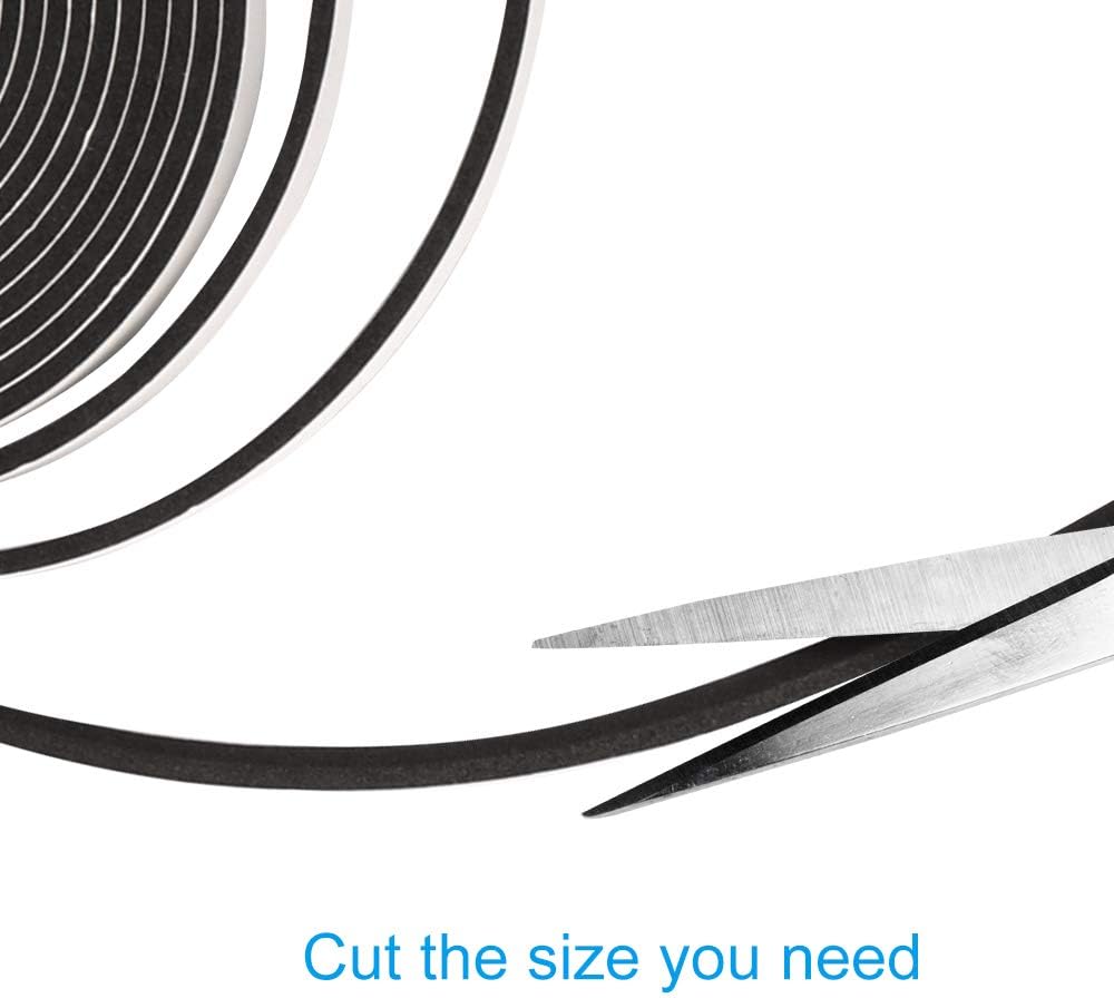 2 Rolls Weather Stripping,1/4 Inch Wide X 1/8 Inch Thick Foam Seal Tape High Density Foam Strip