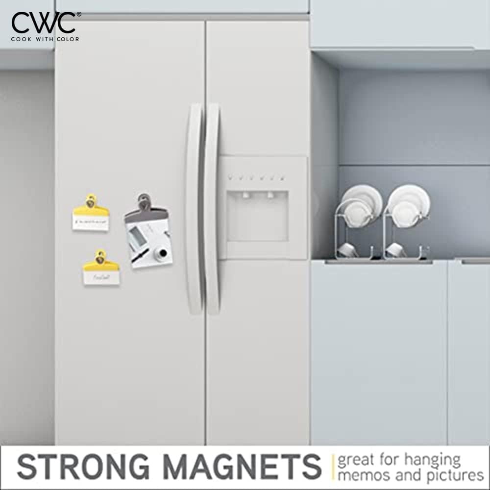 COOK WITH COLOR Bag Clips - Heavy Duty Chip Clip and Refrigerator Magnet Clips for Food Storage