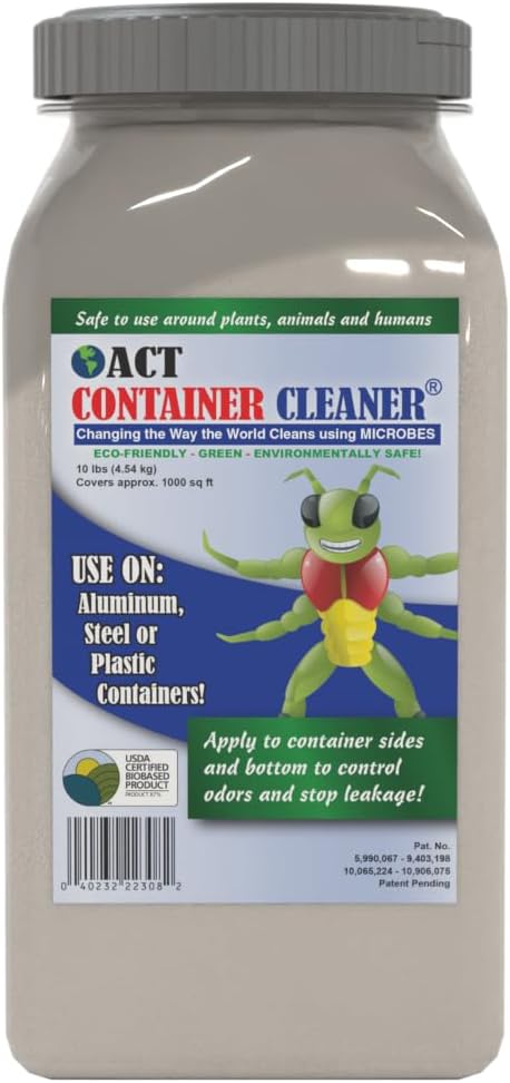 ACT Trash Deodorizer and Cleaner | Eliminates Odors Controls Garbage Sludge | for Garage and