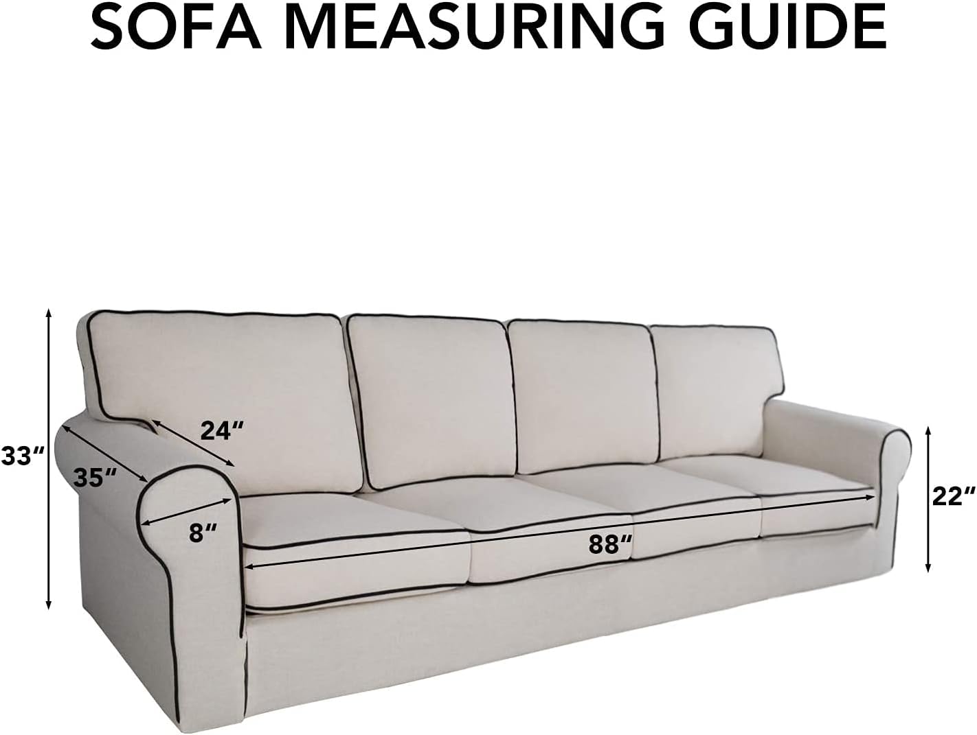 PureFit Reversible Quilted Sofa Cover, Water Resistant Slipcover Furniture Protector, Washable