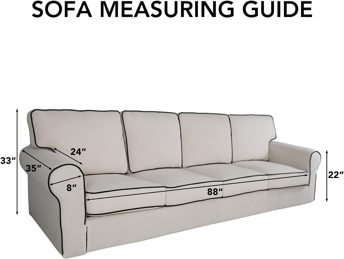 PureFit Reversible Quilted Sofa Cover, Water Resistant Slipcover Furniture Protector, Washable