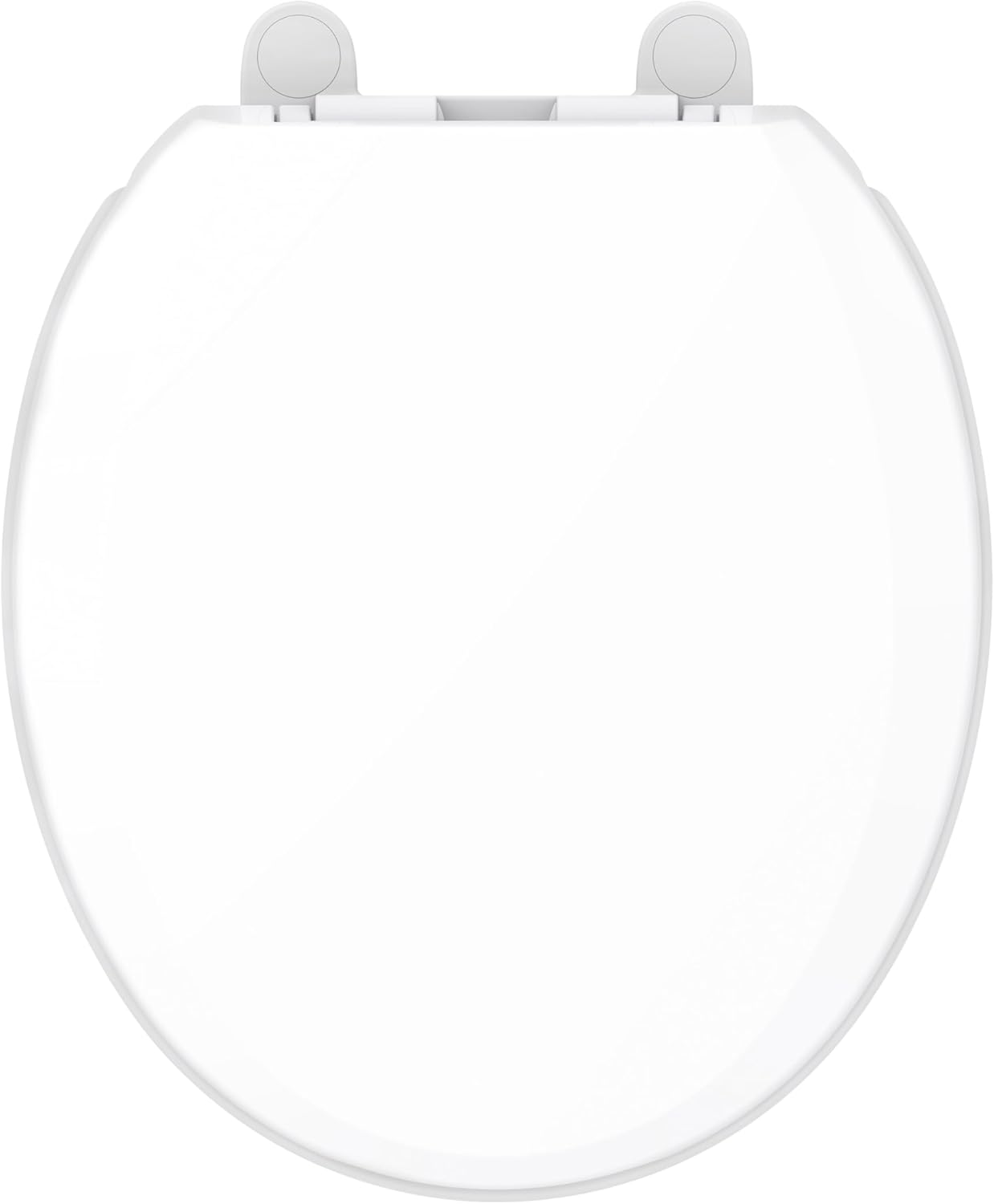 Gerber Round Front Toilet Seat with Cover, Soft Close, No Slam, Quick & Easy Install, Heavy-Duty