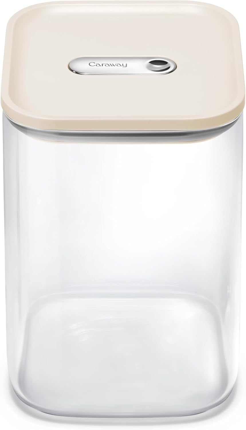 Caraway 4qt Glass Airtight Food Storage Container with Lid – Non-Toxic, BPA-Free Kitchen Storage