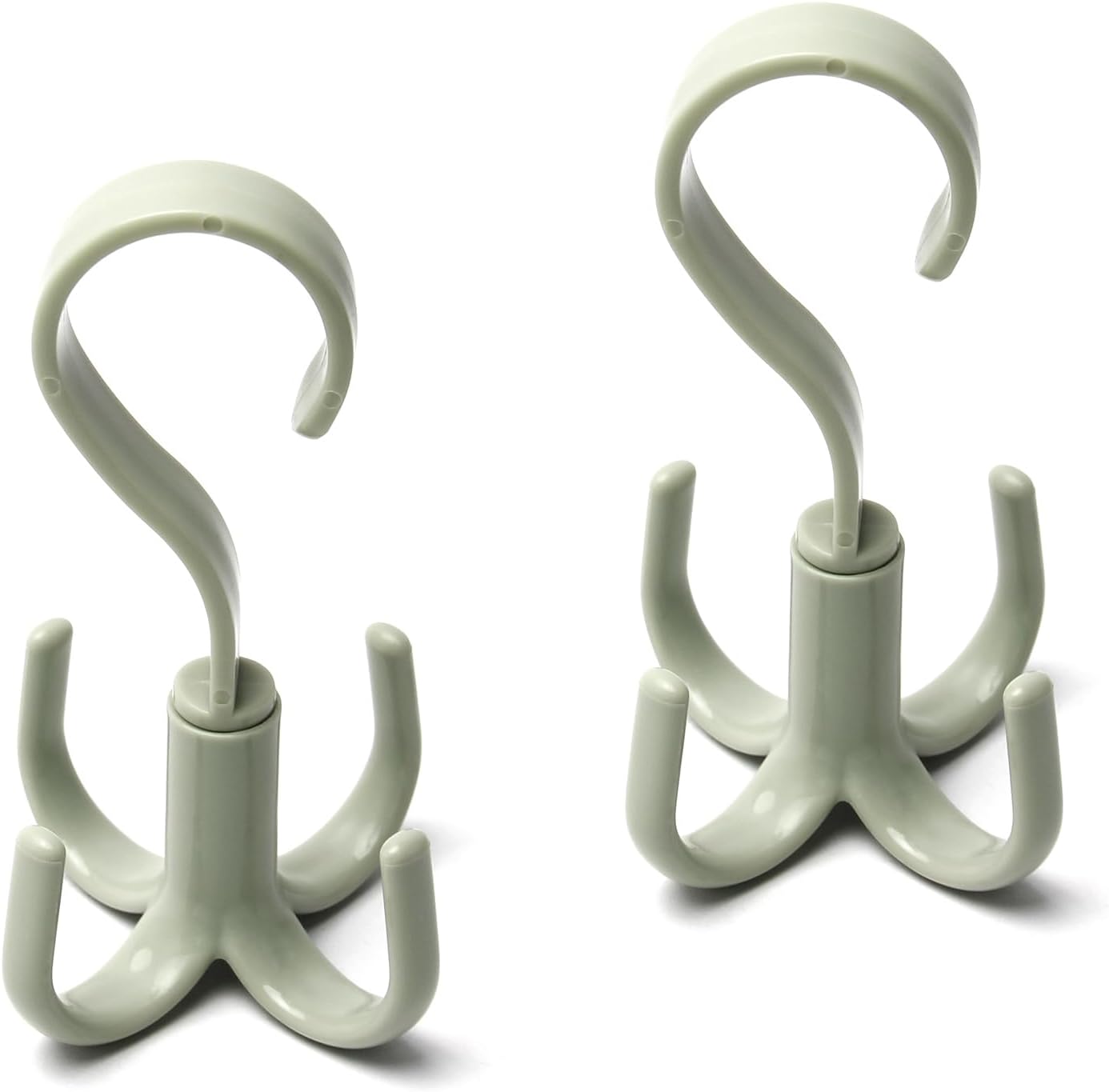 2Pcs Rotating Belt Hanger 360 Degrees Rotatable Organizer with 4 Hooks for Drying Towels Bras