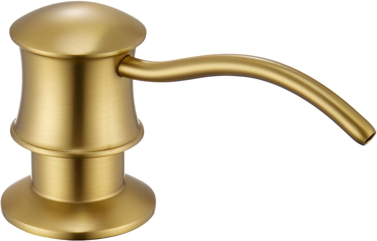 Built in Soap Dispenser for Kitchen Sink Countertop, Solid Brass Pump Head Long Spout with 10.2