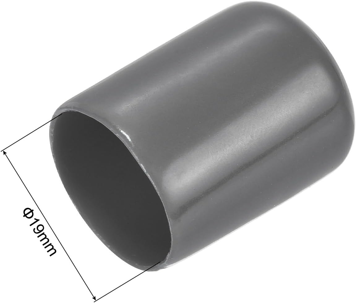 uxcell 20pcs Rubber End Caps 19mm(3/4") ID Vinyl PVC Round Tube Bolt Cap Cover Screw Thread
