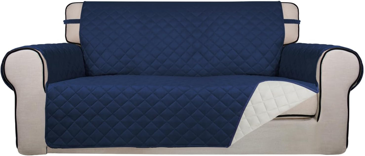 PureFit Reversible Quilted Sofa Cover, Water Resistant Slipcover Furniture Protector, Washable