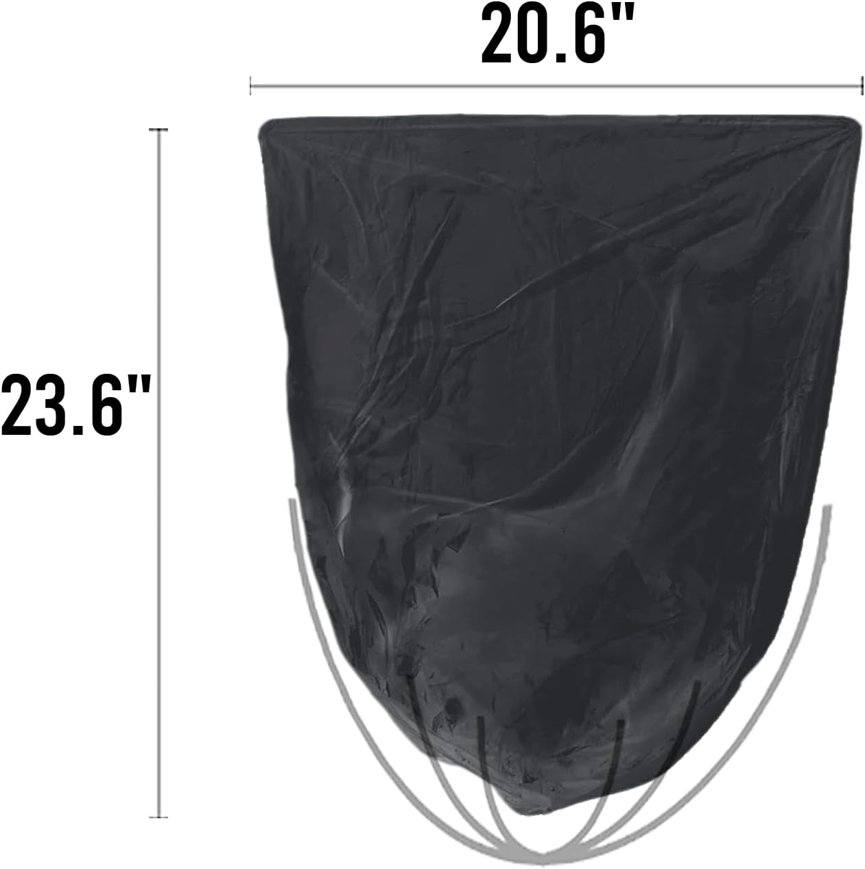4-6 Gallon Trash Bags, 150 Count Black Garbage bags, Multi-purpose Trash Can Bin Liners for
