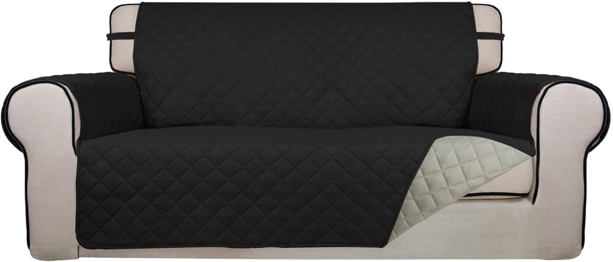 PureFit Reversible Quilted Sofa Cover, Water Resistant Slipcover Furniture Protector, Washable