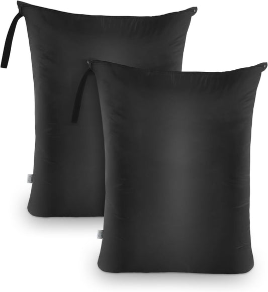 OTraki 2Pcs Large Laundry Bags 24x32 inch Wet Dry Bag Reusable Waterproof bag with Zipper Wet