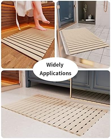 Shower-Mat Non Slip, PADOOR Heavy Duty Bathtub-Mat Curlable Quick Drain Sturdy Bath Tub Mat Without