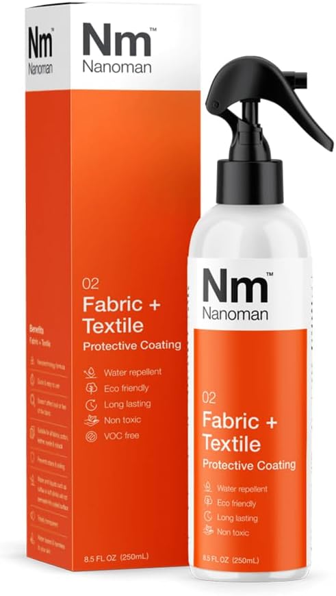 NANOMAN Fabric Waterproof Spray – Protects Shoes, Fabric, Suede, Leather & More. Eco-Friendly