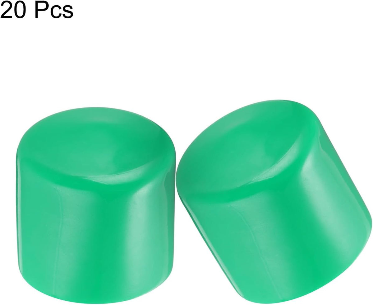 uxcell 20pcs Rubber End Caps 35mm(1 3/8") ID Vinyl PVC Round Tube Bolt Cap Cover Screw Thread