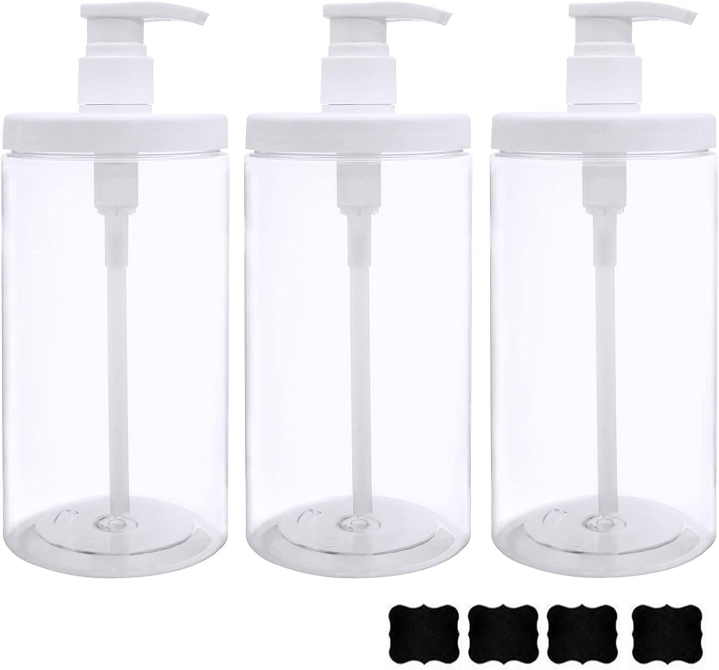 Cosywell Pump Bottle Dispenser Plastic Pump Bottles Refillable Bottles Wide Mouth Jar Style Empty
