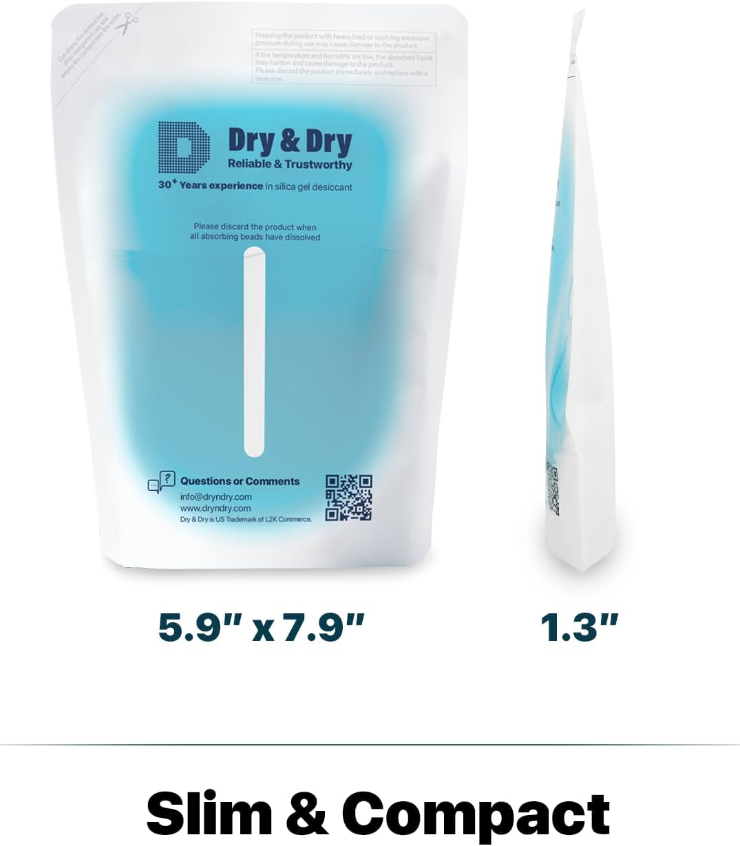 Dry & Dry 100 Packs Hybrid Moisture Absorbers & Musty Odor Eliminator Dehumidifier to Control