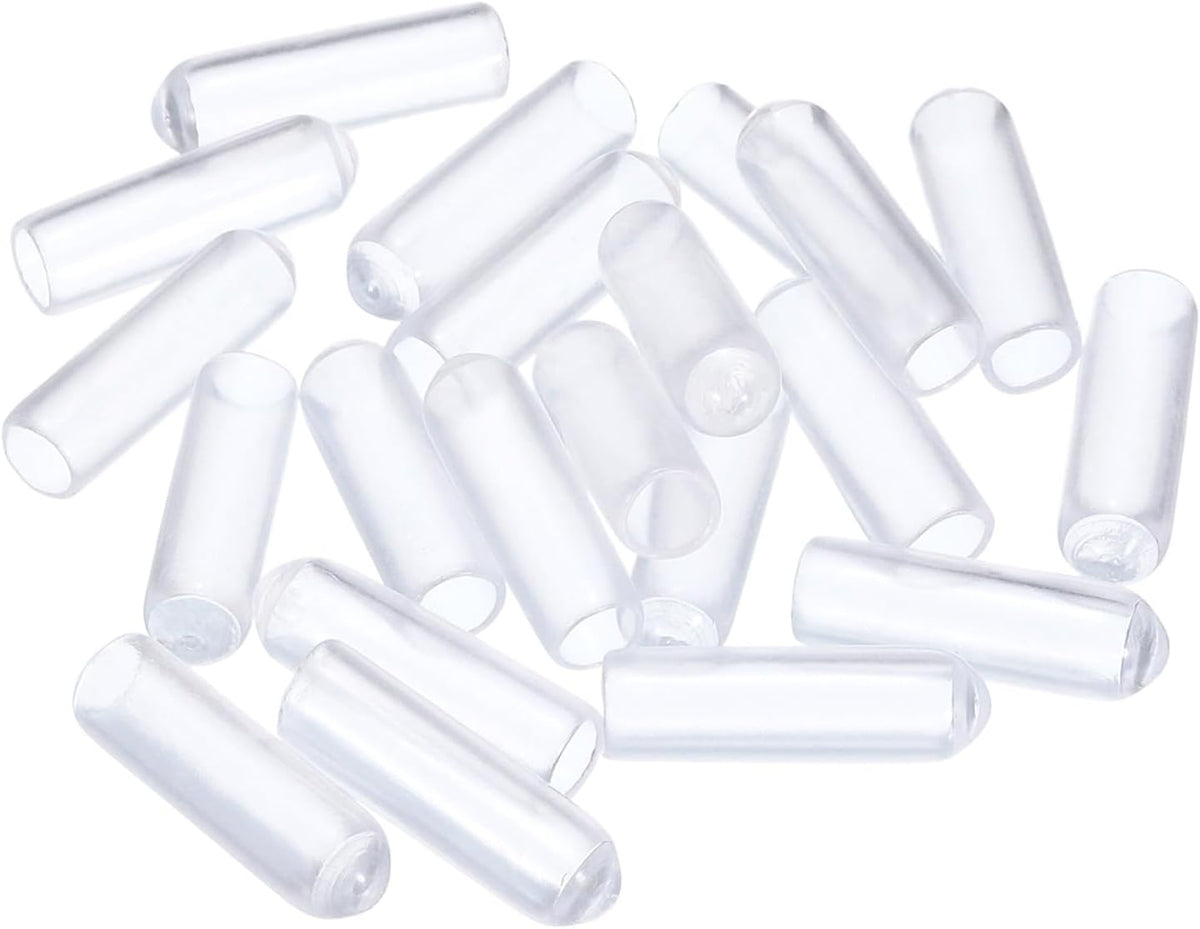 uxcell 20pcs Rubber End Caps 4mm ID Vinyl PVC Round Tube Bolt Cap Cover Screw Thread Protectors