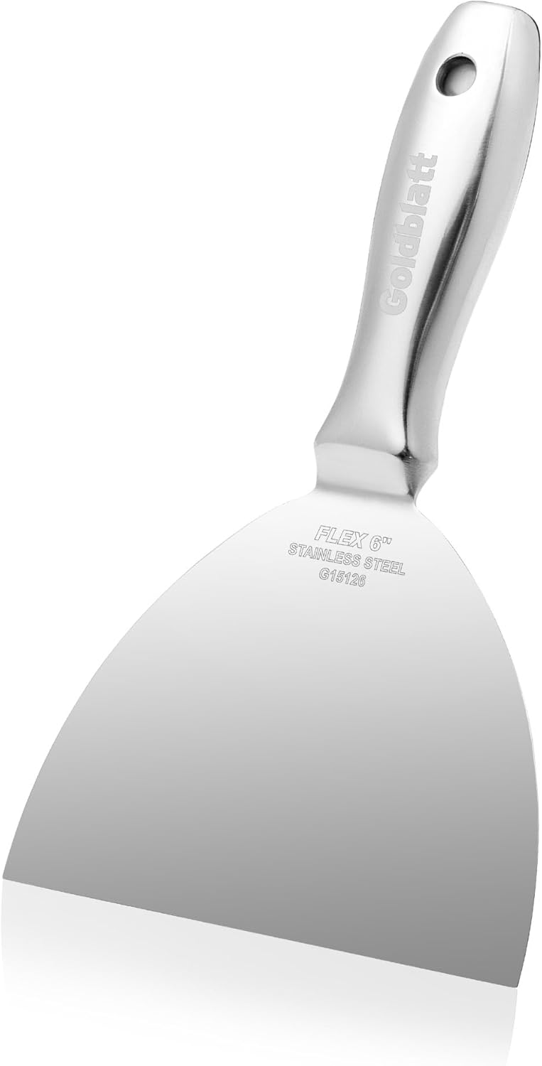 Goldblatt 6" Putty Knife, One-Piece Paint Scraper Tool, All Stainless Steel Joint Knife with