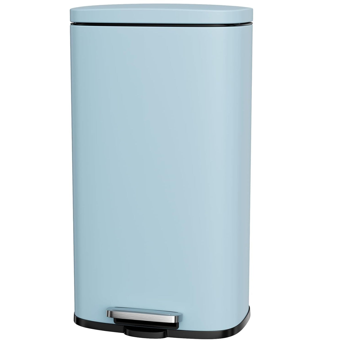 AthLike Trash Can, Stainless Steel Kitchen Garbage Can, Step Waste Bin with Hinged Lid and