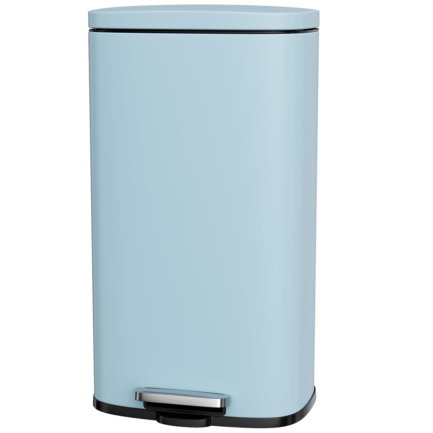AthLike Trash Can, Stainless Steel Kitchen Garbage Can, Step Waste Bin with Hinged Lid and