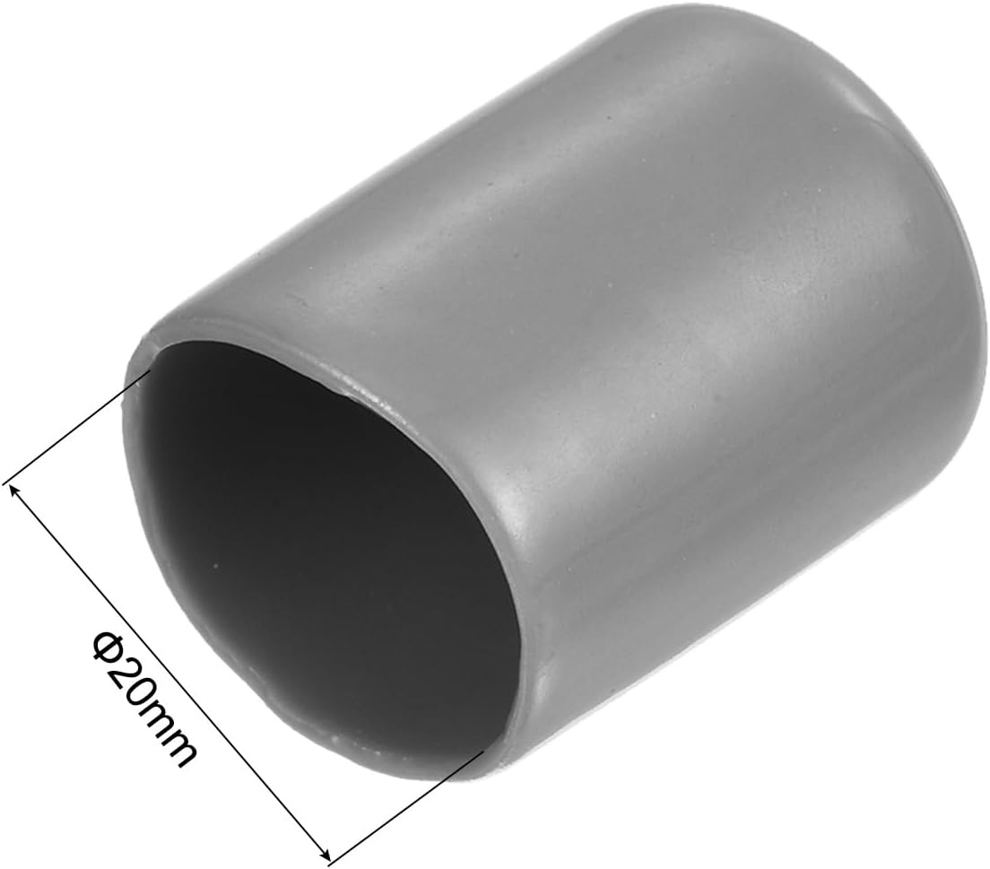 uxcell 20pcs Rubber End Caps Protective Caps 20mm ID Vinyl PVC Round Tube Bolt Cap Cover Screw