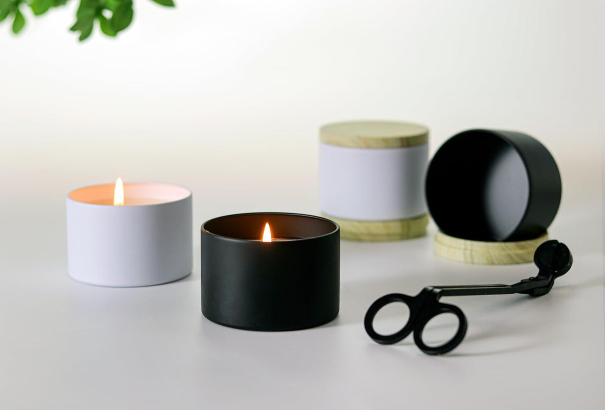 Aroparc Candle Tins 8oz with Lids, 24 Pack Seamless Candle Containers for Candle Making Supplies