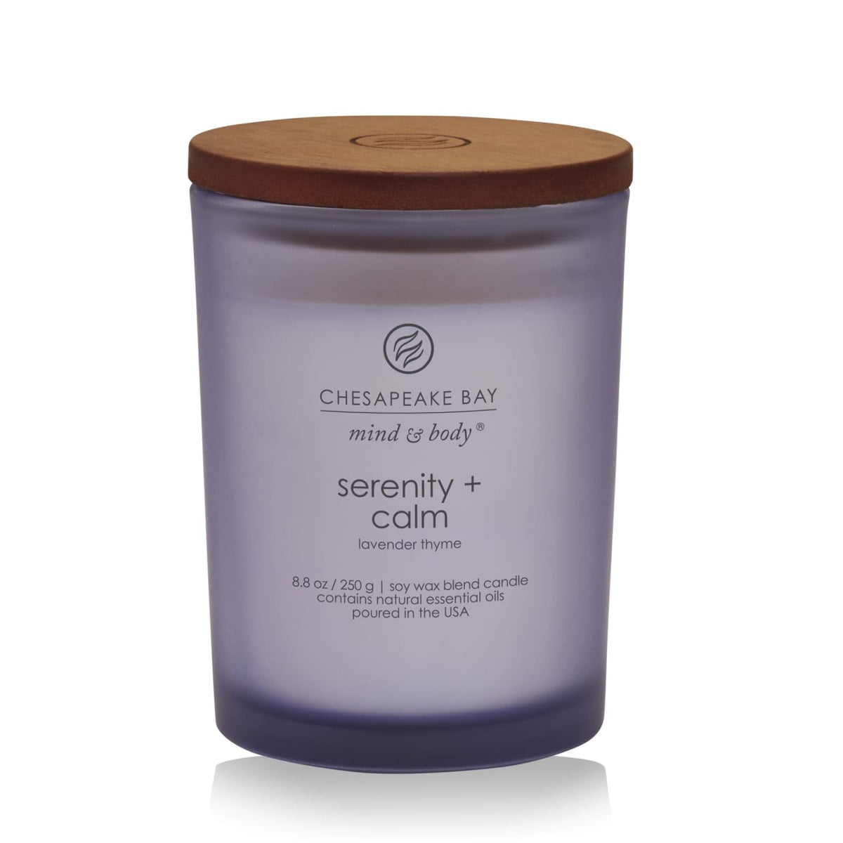 Chesapeake Bay Candle Medium Jar Scented Candle Serenity + Calm (Lavender Thyme) Home Décor Orange
