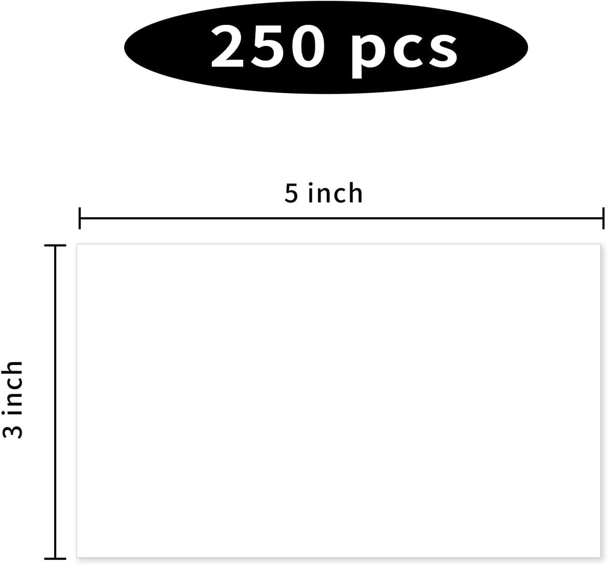 STARLIBOO 3"X5" Rectangle Color Coding Labels, Removable Square Label Inventory Stickers, Permanent