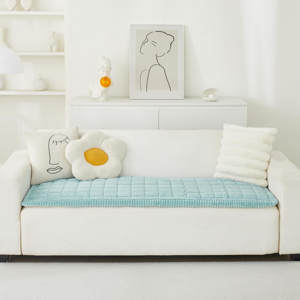 Couch Cover for Dogs Washable, Fuzzy Pet Couch Covers for 3 Cushion Sofa Pet Friendly, Non Slip