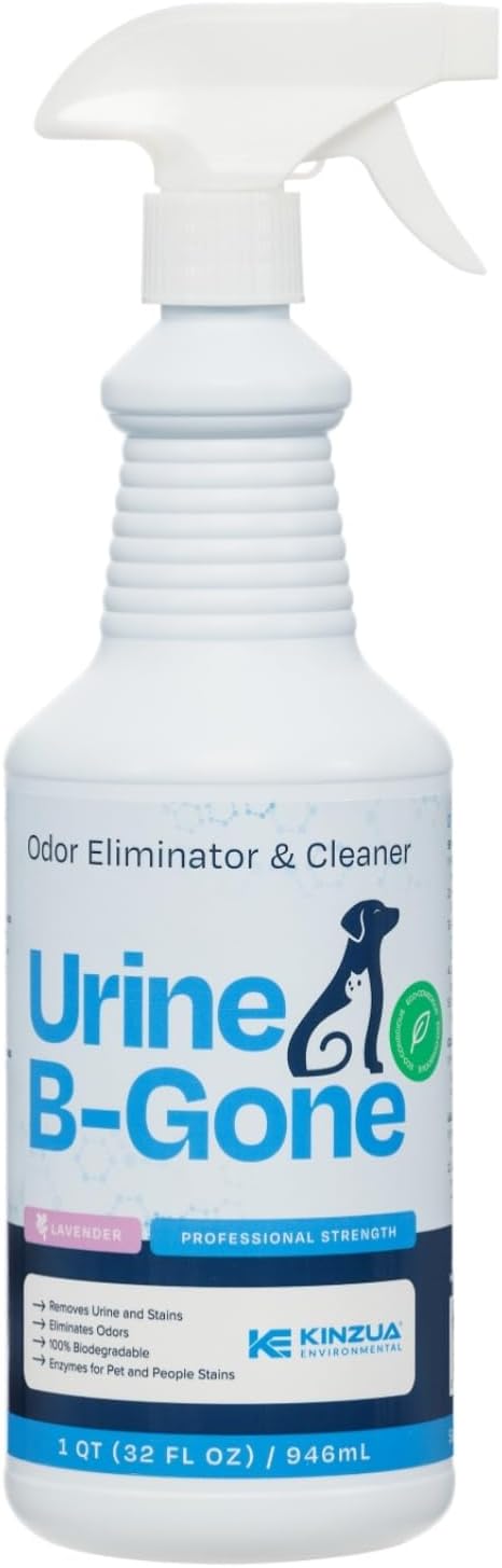 KINZUA ENVIRONMENTAL Urine B-Gone, Professional Enzyme Odor Eliminator & Pet Stain Remover, Human