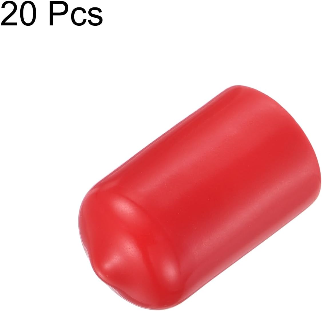 uxcell 20pcs Rubber End Caps 12.5mm(1/2 inch) ID Vinyl Round Tube Bolt Cap Cover Thread Protectors