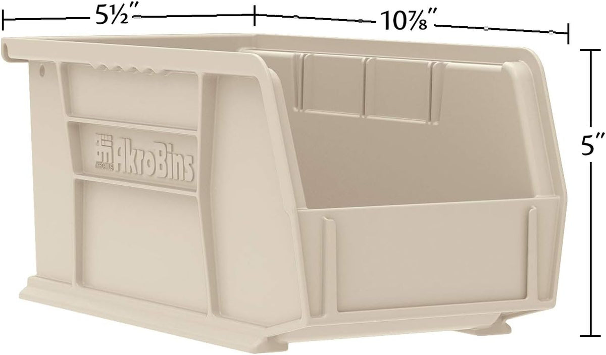 Akro-Mils 30230 AkroBins Plastic Storage Bins, Space-Saving Stackable Bins for Garage, Pantry