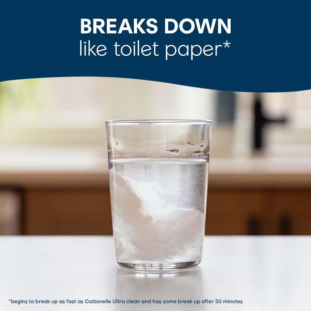 Cottonelle GentlePlus Flushable Wet Wipes with Aloe & Vitamin E, 1 Refill Pack, 168 Wipes Per Pack