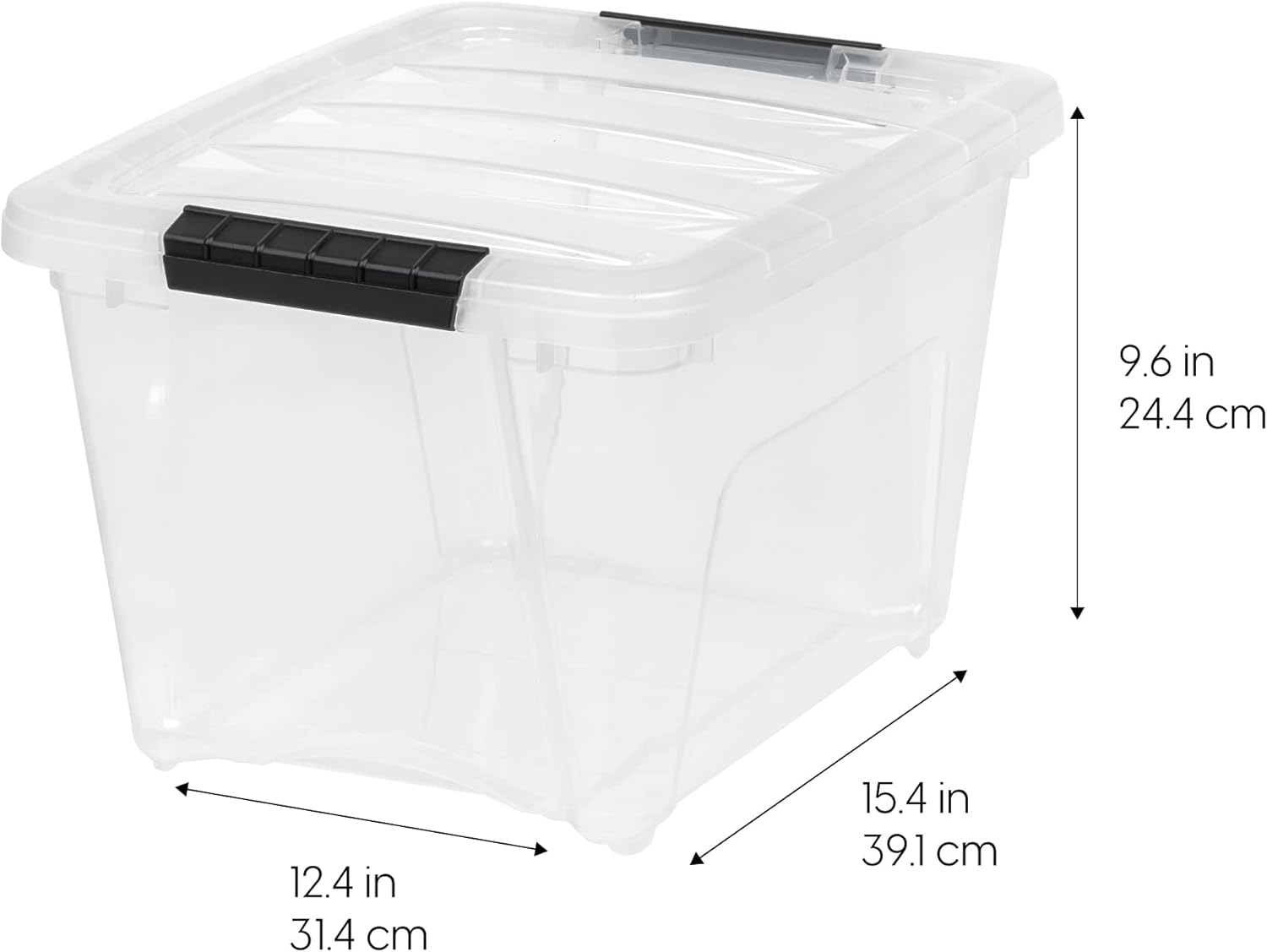 IRIS USA 19 Qt Stackable Plastic Storage Bins with Lids, 6 Pack - BPA-Free, Made in USA