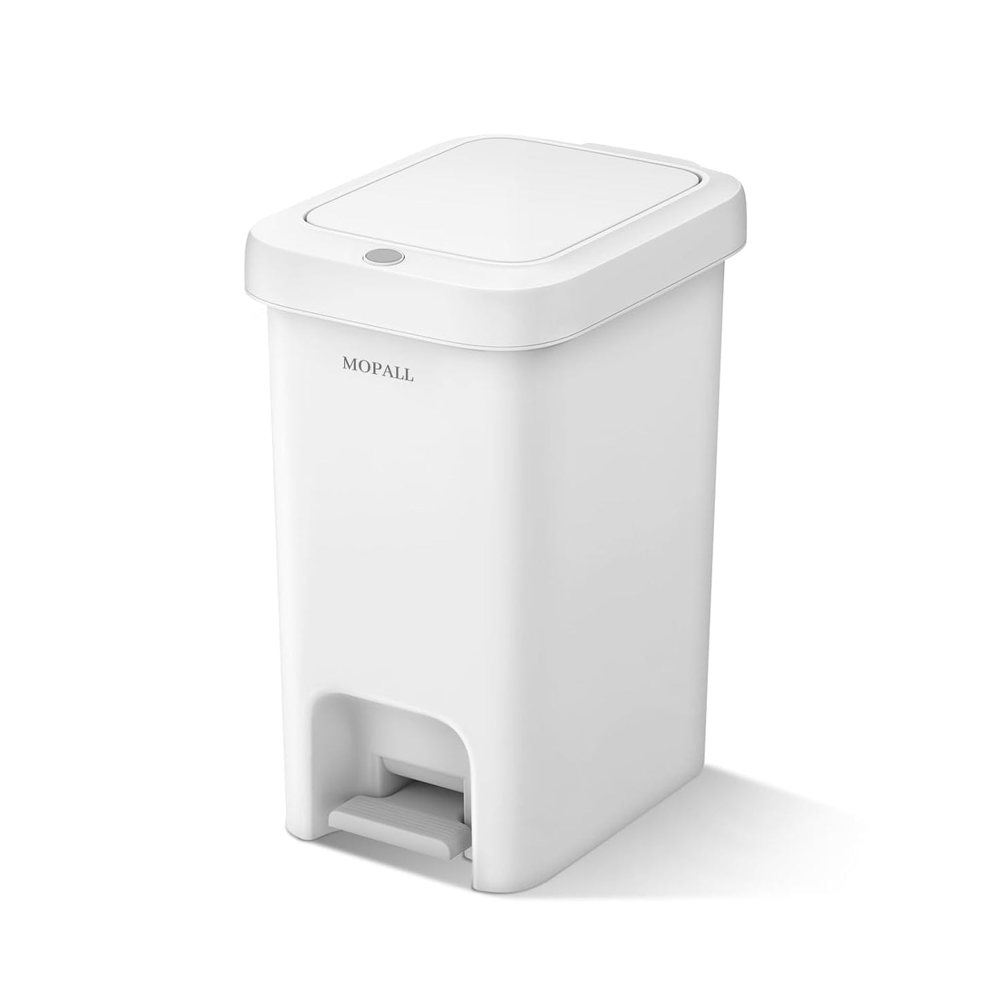 MOPALL Small Bathroom Trash Can with Lid Soft Close, Garbage Can with Press Top Lid & Foot Pedal