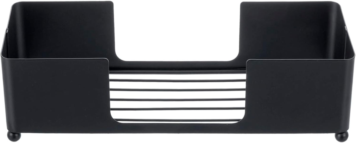 MyGift Modern Matte Black Metal Tabletop Commercial Folded Paper Towel Holder, Countertop