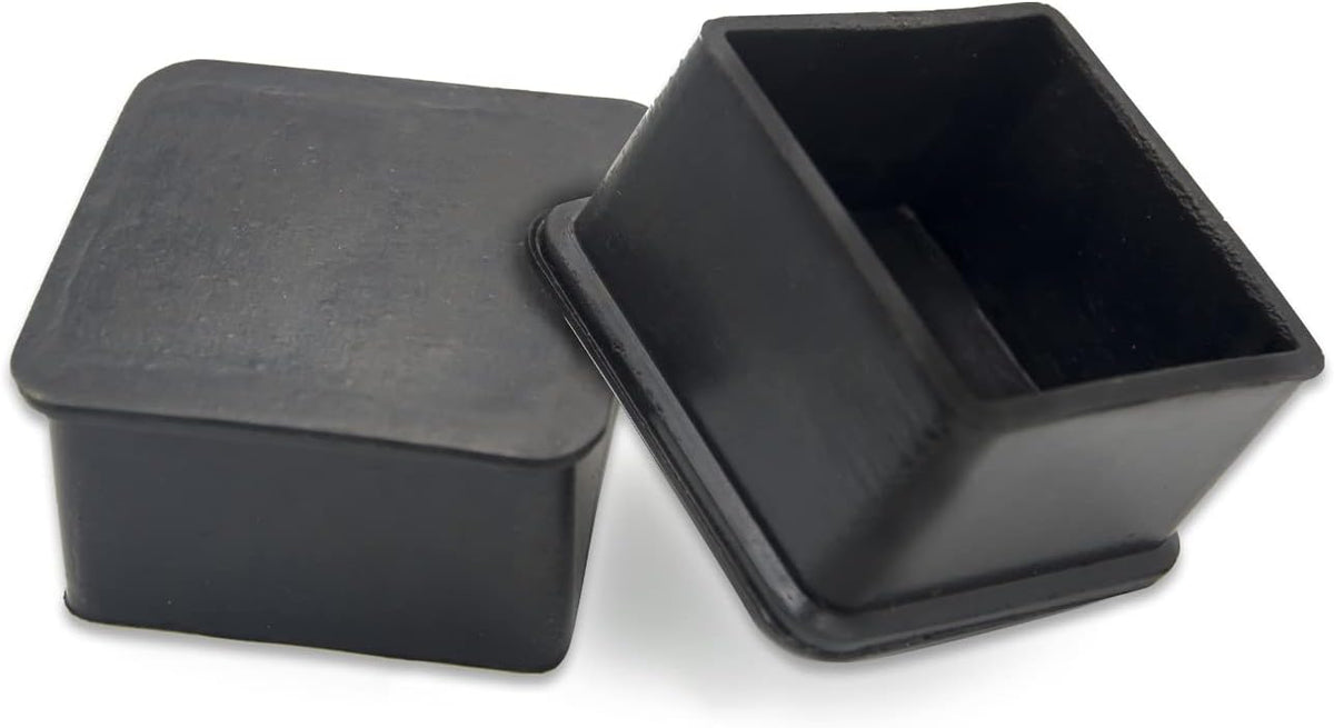 Flyshop Heavy Duty Non-Slip Rubber Leg Tips Floor Protectors Square Chair Leg Caps 50 x 50 mm, 2" x