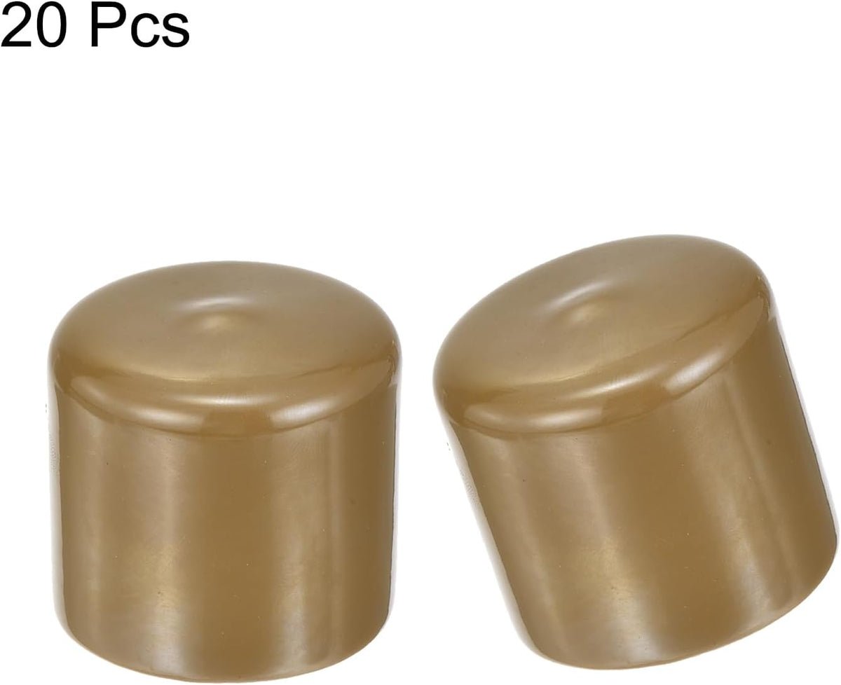 uxcell 20pcs Rubber End Caps 44mm(1 3/4") ID Vinyl PVC Round Tube Bolt Cap Cover Screw Thread