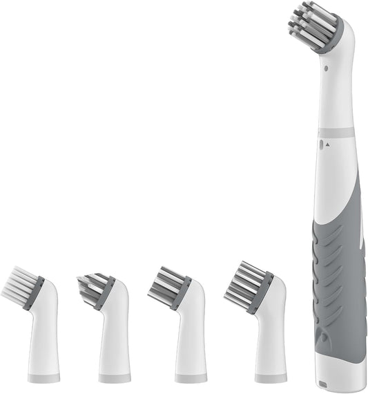 Electric Cleaning Brush with 4 in 1 Multiple Brush Heads,Indoor Household Cordless Motorized Brush
