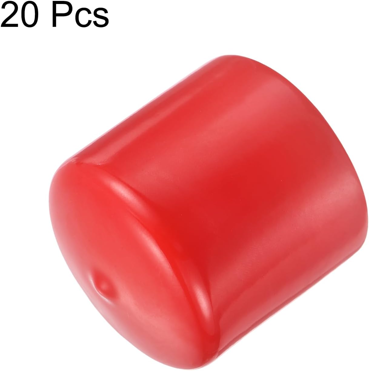 uxcell 20pcs Rubber End Caps 45mm ID Vinyl Round Tube Bolt Cap Cover Thread Protectors Red