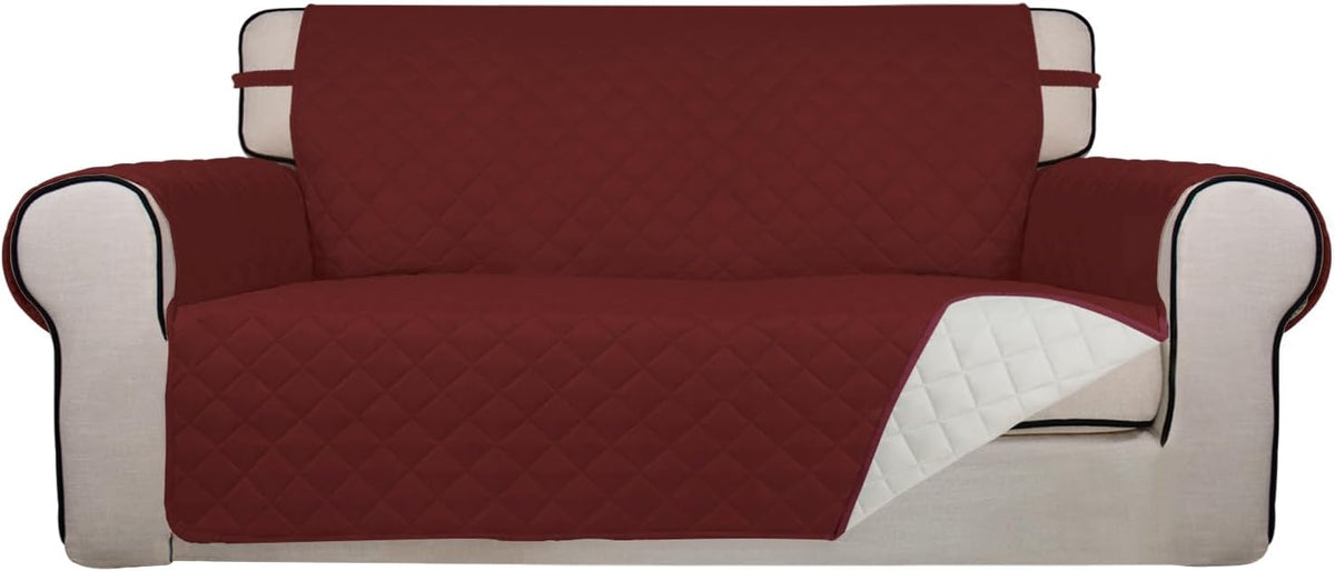 PureFit Reversible Quilted Sofa Cover, Water Resistant Furniture Protector, Washable Couch Cover